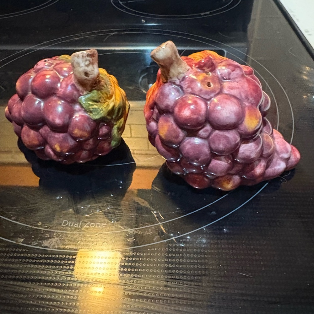 Grape Cluster Salt and Pepper Shakers